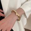 Gold Silver Cuff Bangles ABS Acrylic Exaggerated Bracelet Temperament Wide Open Bangle  Girls