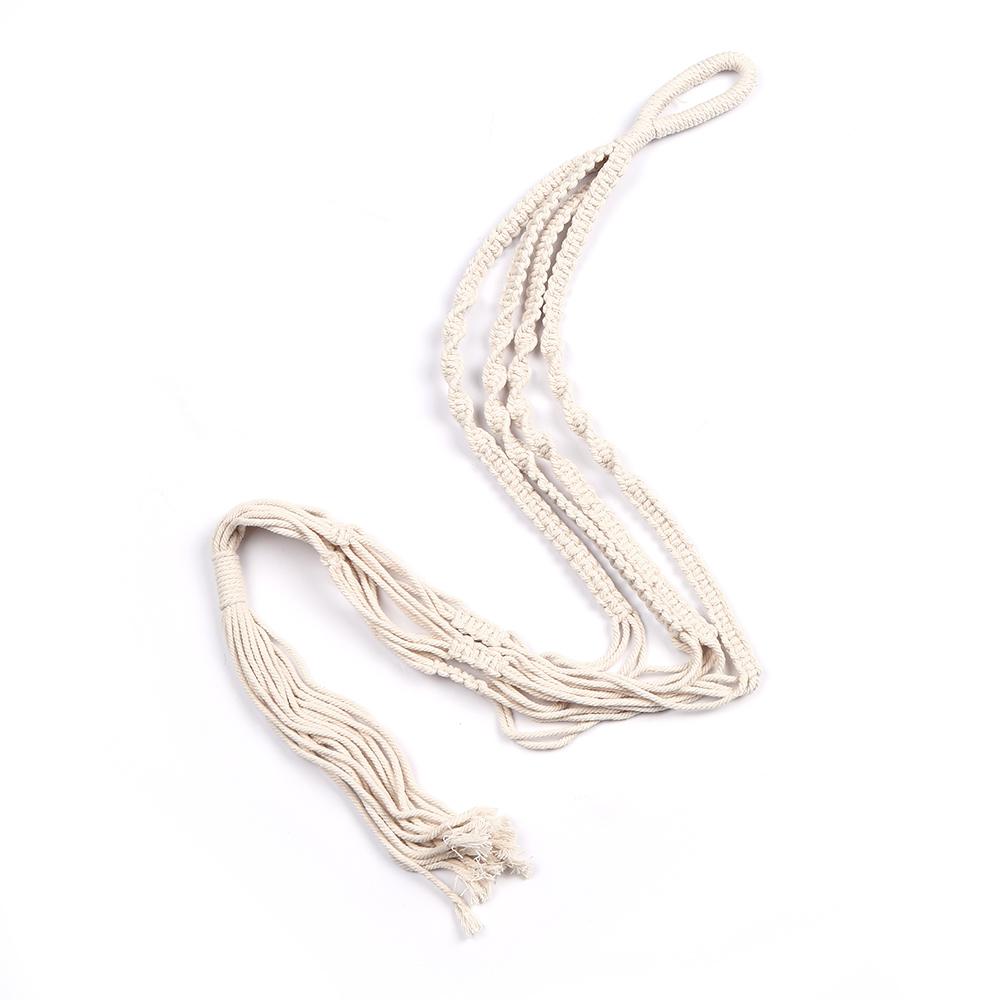 Macrame Plant Hanger Indoor Outdoor Flower Pot Hanging Planter Basket Cotton Rope 4 Legs 39 Inch