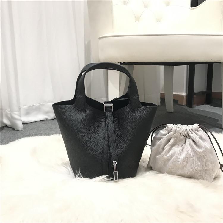 Модная сумка-корзина, женская сумка, сумка-ведро, новая повседневная сумка-ведро из коровьей кожи с верхним слоем