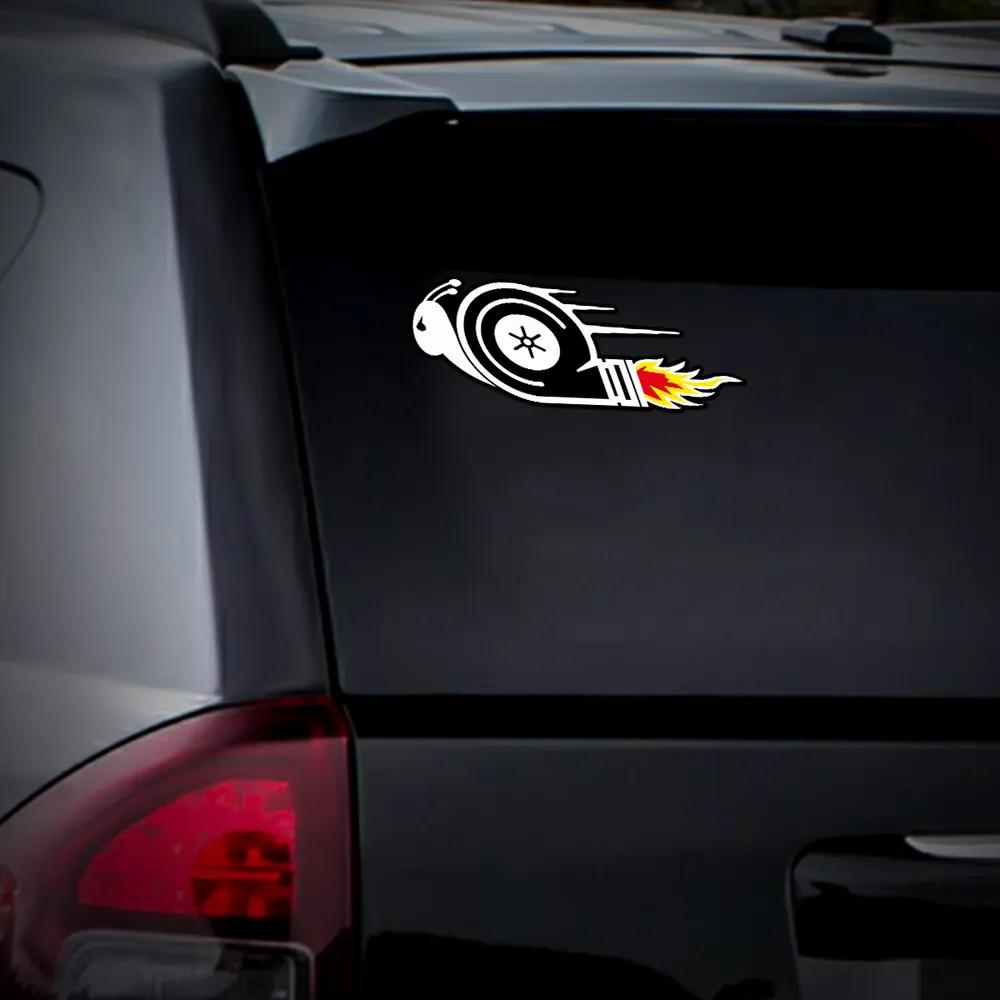Turbo snail Car Sticker Vinyl Decal Waterproof Rear Window Motorcycle Camper Bumper Truck Laptop Decoration JM68