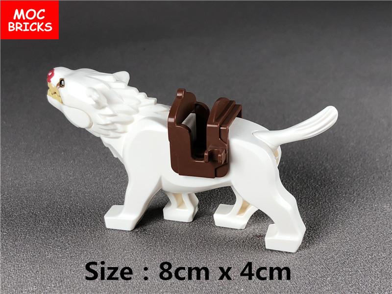 Нетоксичные Moc Кирпичи DIY Животное Волк Фигурка Аксессуары Образовательные Строительные Блоки Собранные Игрушки Подарки для Детей