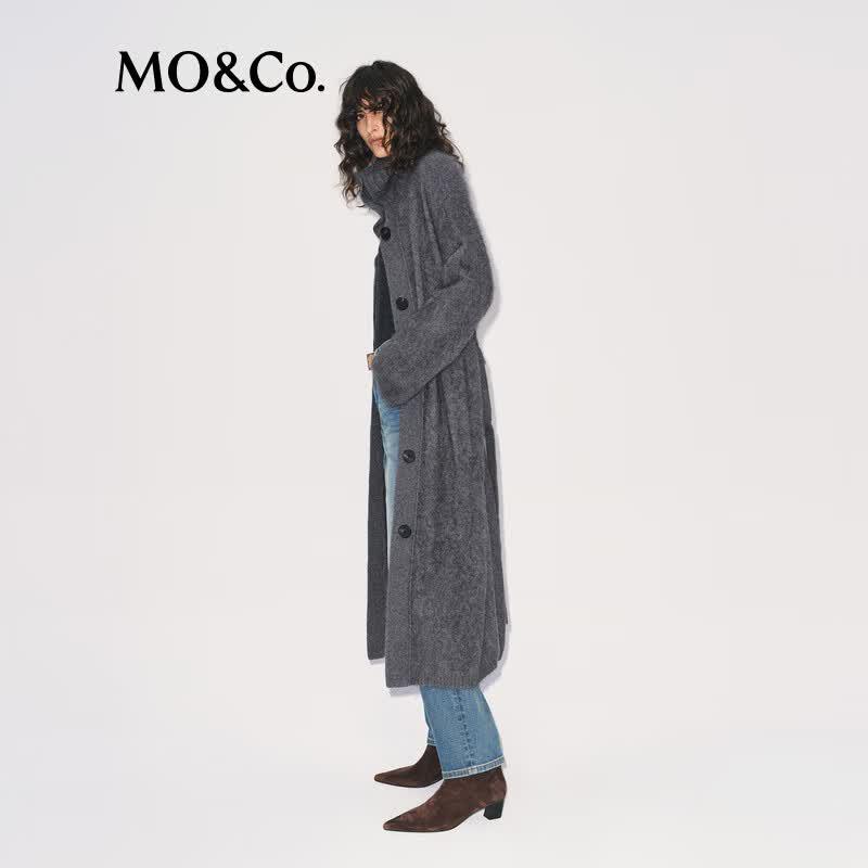 МО&Ко. Свитерок-пальто с поясом из смеси шерсти яка