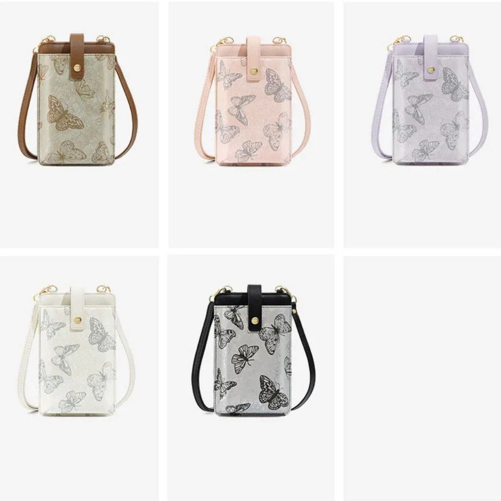 Coin Purse Butterfly Mobile Phone Bag Multifunctional Hanging Wallet Phone Crossbody Bag Fashion Mini Women's Messenger Bag Lady