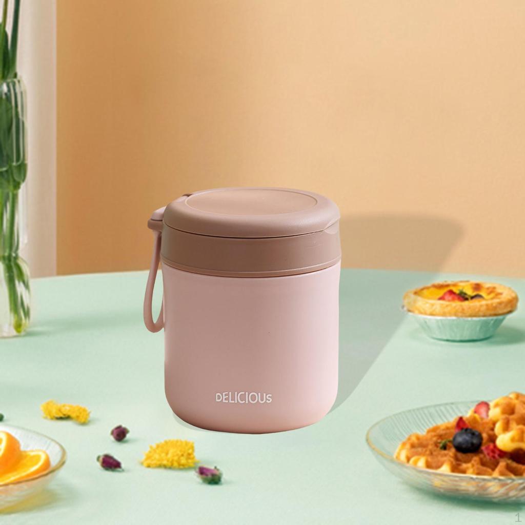 Food Jar for Soup with Folding Spoon And Lids, Ideal Lunch On The Go