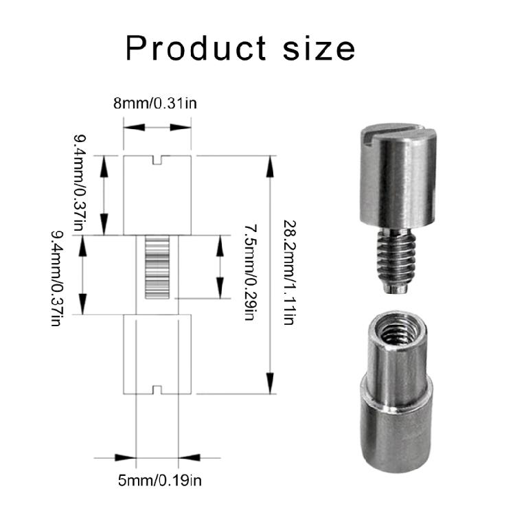 Stainless Steel Bracket Bolt Fasteners Shank Rivets 10Pcs Cutter Handle Corby Bolts for Improve Grips Countersunk Head