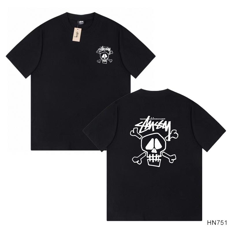 Stussy Летняя новая футболка из высококачественного хлопка с круглым вырезом для мужчин и женщин 2025 года, классический логотип с новым рисунком, парная футболка