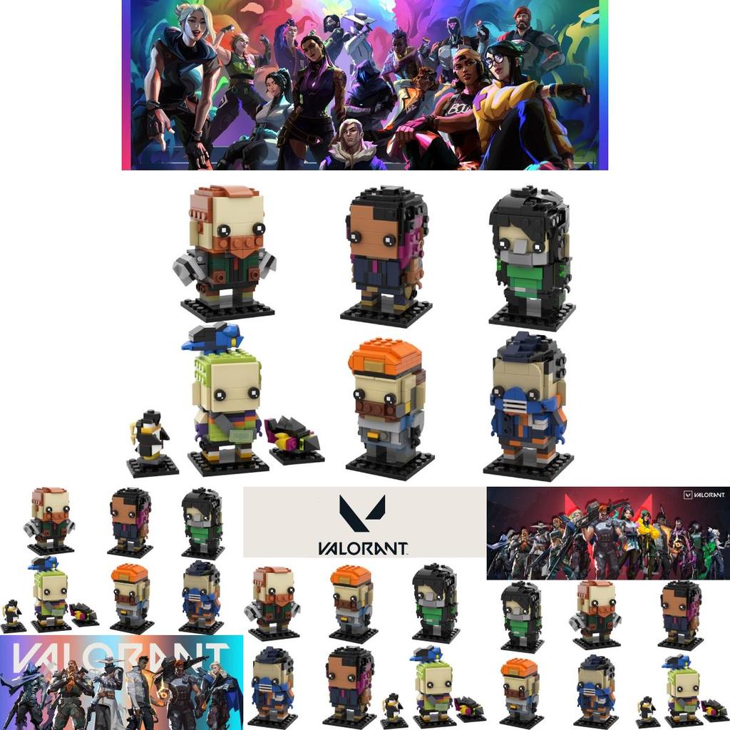 Gobricks Moc Valorant Контракт Голова Миниатюрная Фигурка Сборная Игрушка