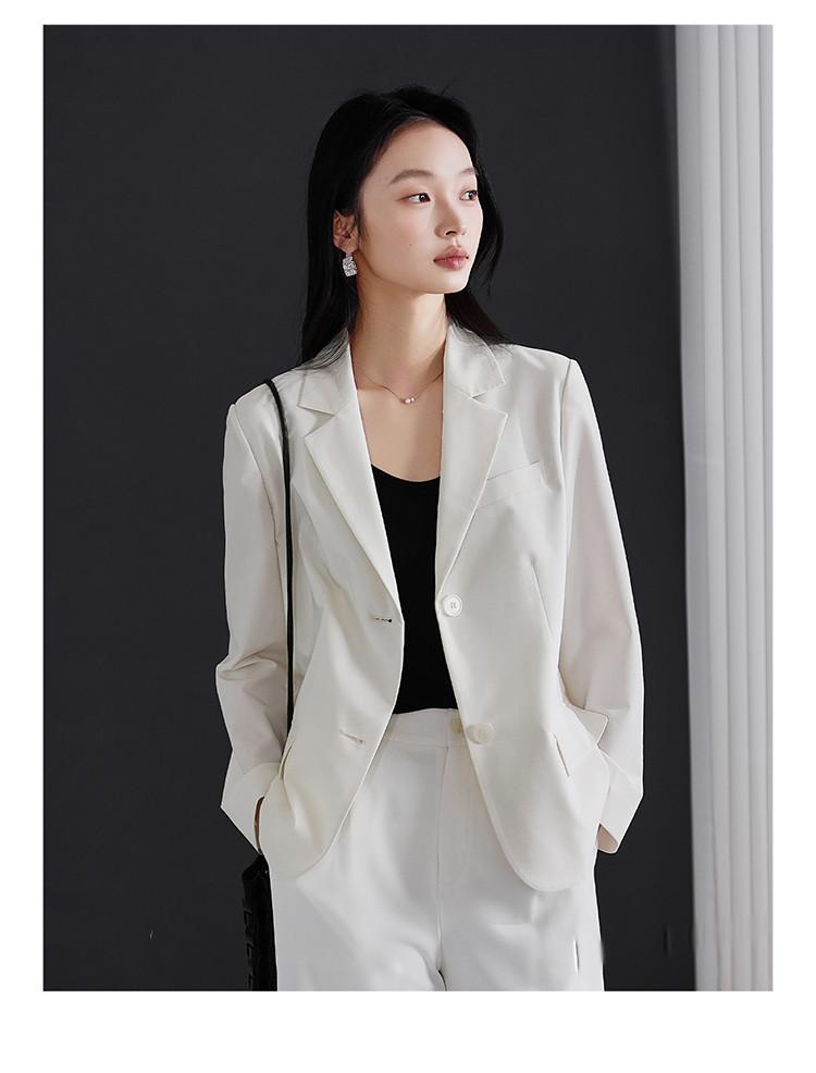 Minimally designed commuting suit jacket for women in spring 2026, fashionable and versatile casual suit jacket
