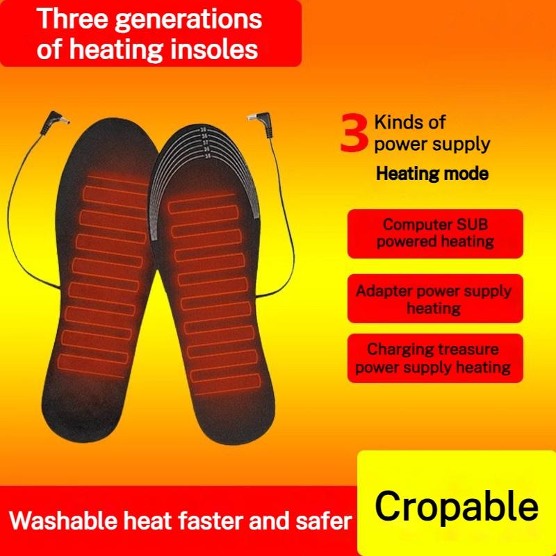 1 пара Зимние Электрические Греющие Стельки Электрическая Грелка для Ног Термостельки для Обуви Унисекс Грелка для Ног Греющие Стельки Теплый Носок Накладка Коврик