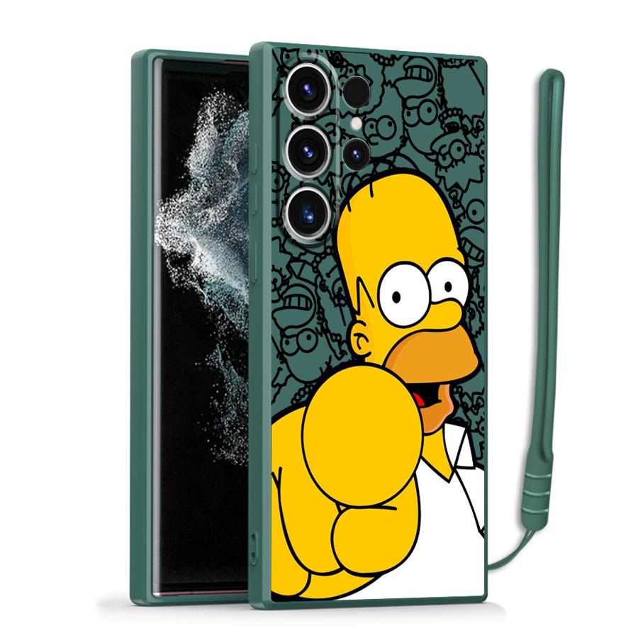 Case for Samsung Galaxy S26 S23 Note 20 10 Ultra S20 FE S22 S24 Ultra S21 Plus S25 Edge Phone Cover Cute S-simpsons