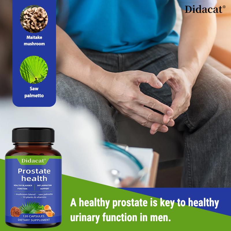 Prostate Health Capsules Contains Saw Palm Dance Mushroom Vitamin C Selenium to Maintain Prostate Health 120 Vegetarian Capsules