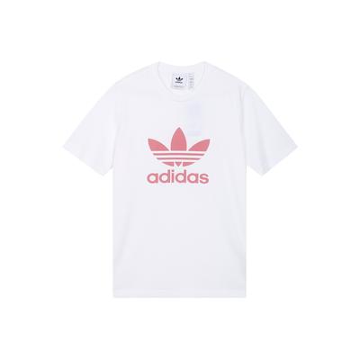 Originals Trefoil Logo Print Спортивная футболка с круглым вырезом Мужские топы Белые GN3485