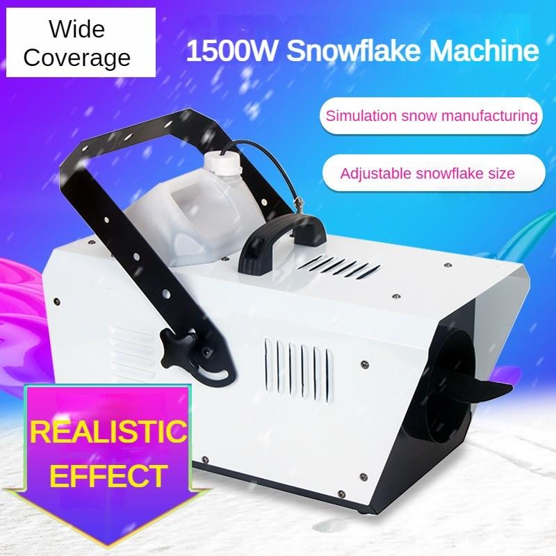 1500W Remote Control Snow Machine Stage Effect Wedding Christmas Snow Maker Simulation Snowflake Manufacturing Equipment