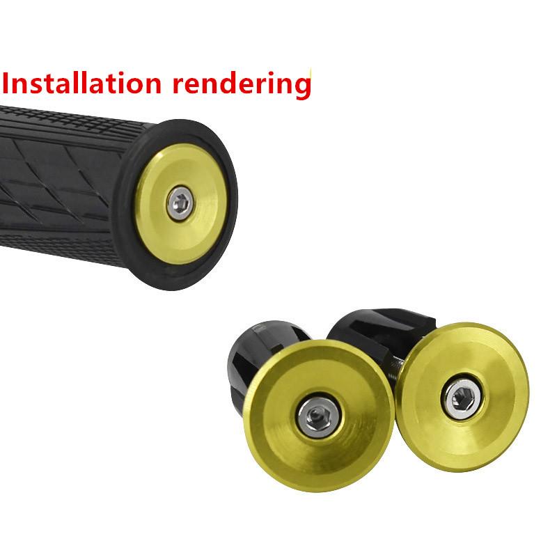 1 Pair Bike Handlebar End Plugs Aluminum Alloy Mountain Road Bicycle Handlebar End Cap Bike Multi-color Lock Handle Cover