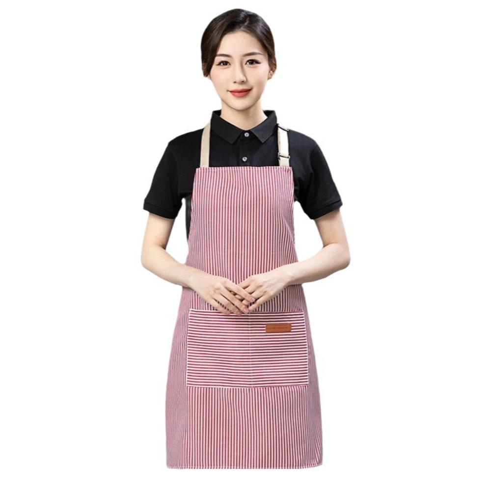 with 2 Pockets Striped Apron Adjustable Kitchen Apron Practical Cooking Apron  Food Preparation