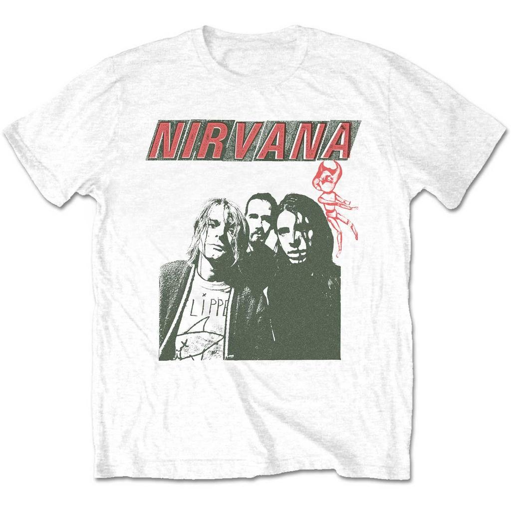 Футболка с графикой группы Nirvana 100% хлопок унисекс 2026 Лето Новая С круглым вырезом Унисекс Y2k С коротким рукавом Ретро рок памятная Футболка подарок фанату