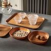 Japanese Style Wood Grain PP Serving Tray