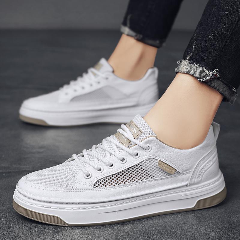 Мужская обувь летняя новая сетчатая дышащая повседневная обувь для серфинга модная универсальная мужская белая обувь студенческая спортивная модная обувь для мужчин