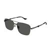 Engraved Logo Irregular Sunglasses Men's Black