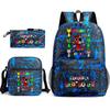3D New Game Rhythm Box Sprunki School Bag Backpack Elementary and Secondary School Backpack Crossbody Bag Pencil Bag D