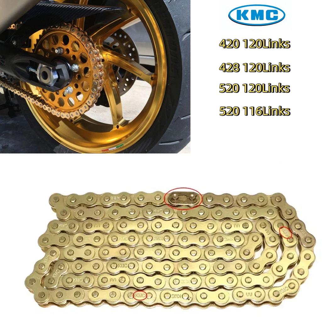 Motorcycle KMC Chain 420 428 520 Chains 116 120 Links For Yamaha Kawasaki Suzuki ATV for Dirt Bike High Quality X-Ring Chain