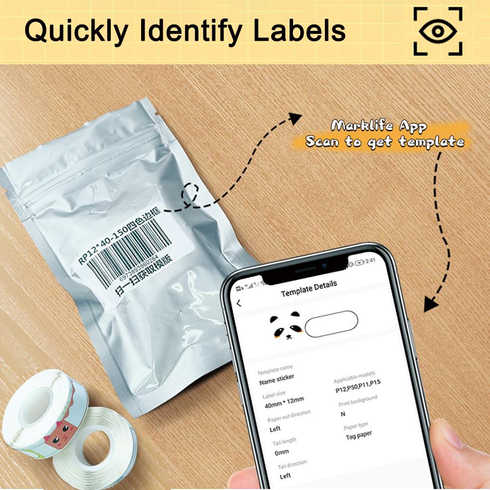 P15 Принтер для наклеек Беспроводной Портативный Термопринтер для этикеток Похожий на D11 D110 D101 Машина для маркировки Мини-мейкер для бирок