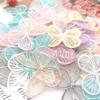 20Pcs/lot 4.5*3.5cm Embroidered Mesh Butterfly Cloth Patches Appliques for Clothes Sewing Supplies DIY Hair Clip Accessories