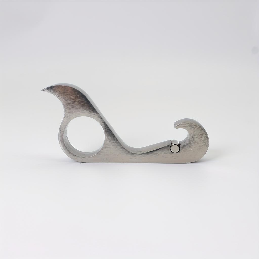 Компактная открывалка для бутылок, управляемая одной рукой, с магнитной присоской, портативная алюминиевая открывалка для пивных бутылок для походов, кемпинга и домашнего использования