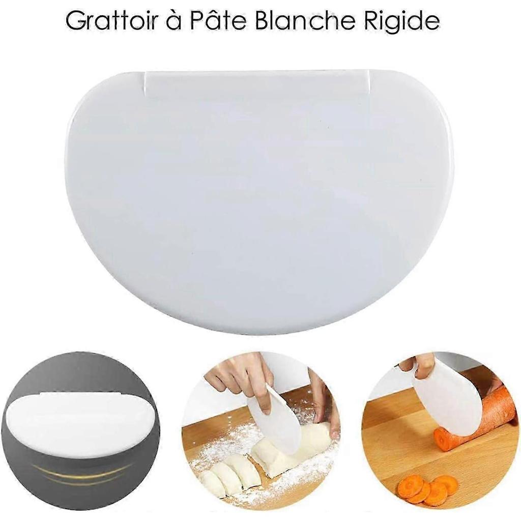 Plastic Pastry Horn and Dough Scraper Cutter - 2 Pieces - Ideal for Kitchen Bread Pastry Pancakes