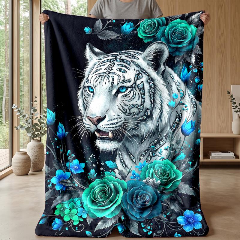 Blue Pineapple Pattern blanket Personalized Name Flannel Blanket Soft Cozy Plush Throw for Sofa Bed Lightweight Home Decor