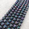 Iridescent Black Green Shell Pearl Beads Necklace (4-14mm) DIY Jewelry Accessories