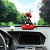 Solar Powered Japanese-Style Doll Car Ornament Kimono Girl Shaking Head Nod Head Cartoon Doll Dashboard Cute Car Decor
