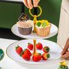 2/3 Layer Dessert Plate Gold Snack Platter New Cake Stand Fruit Tray  Party