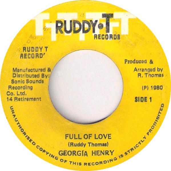 7inch Record GEORGIA HENRY - Full Of Love NONE Ruddy T Records 1980 Jamaica Reggae, Ska & Dub Used