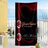 Ac Milan Customize Text Beach Towel Super Soft & Absorbent Suitable for Swimming Gym Camping Yoga Vacation