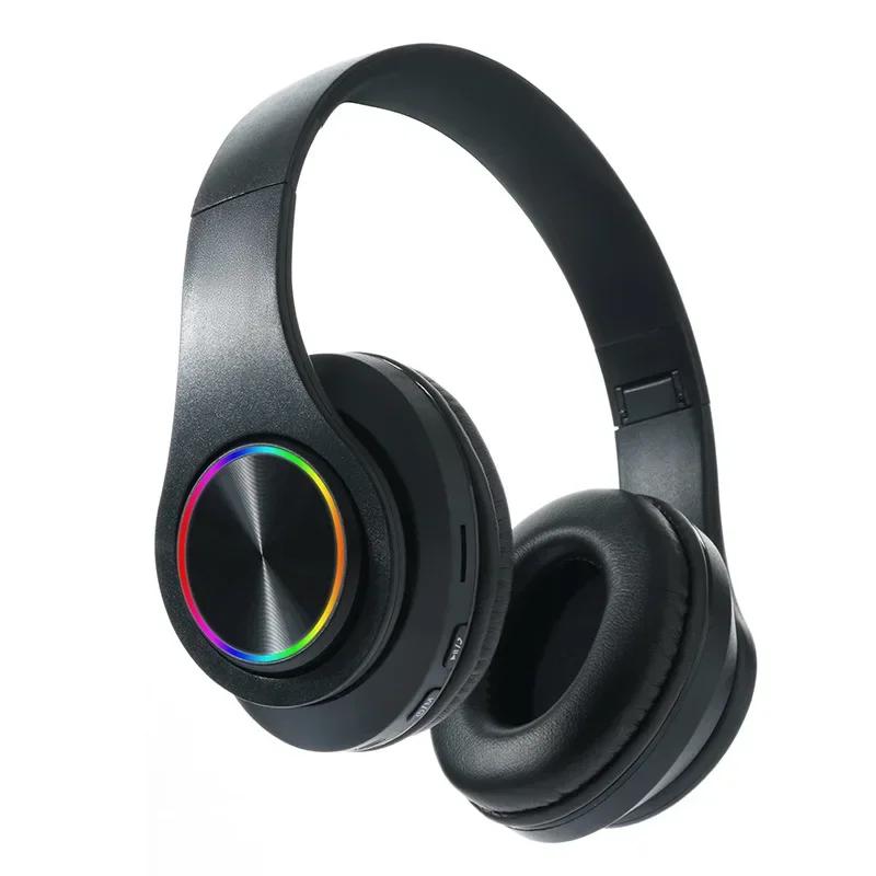 Foldable Bluetooth Headsets Wireless Headphones With Mic Stereo Earphone Support TF Card FM For Sumsamg Phone