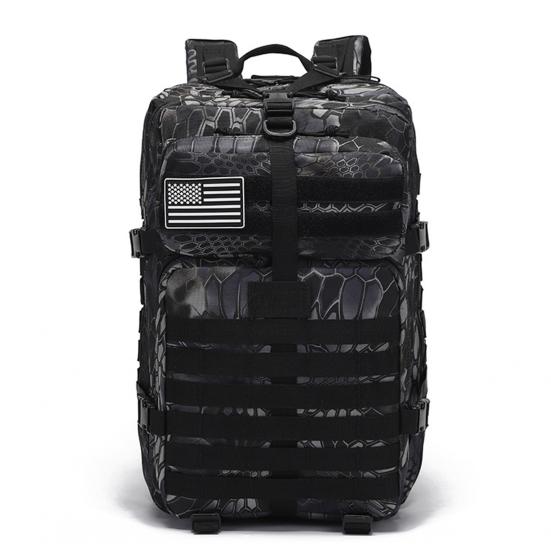 Outdoor Travel Backpack Waterproof Oxford Cloth 45L Large Capacity Multi-Pocket Design Quilted Shoulder Straps for