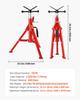 V Head Pipe Stand 1/8"-12" Capacity, Adjustable Height 24"-42", Pipe Jack Stands 2500 lb. Load Capacity, Portable Folding Pipe Stands, Carbon Steel