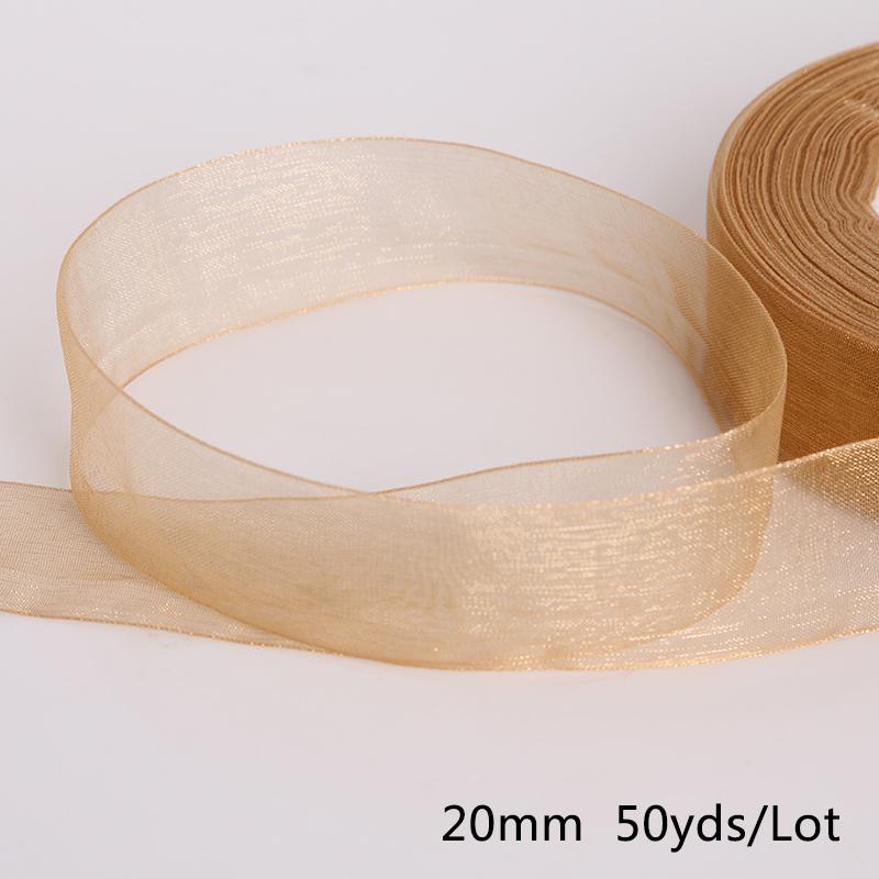 Satin Edge Sheer Organza Ribbon Bow Craft 20mm Chiffon Roll Sewing Fabric Accessorie Gift Wrap