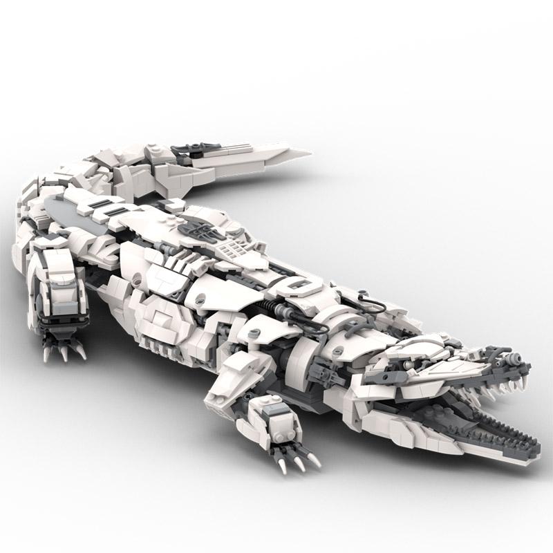 Buildmoc Механический Крокодил Geckoed-10 Животные Робот Огненная Саламандра Модель Строительные Блоки Монстр Кирпичные Игрушки для Детей Подарки