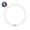 Bracelet - Genuine Semi-Round Freshwater Cultured Pearl 6-7 Mm Natural White - Ball Clasp - Women's Jewelry