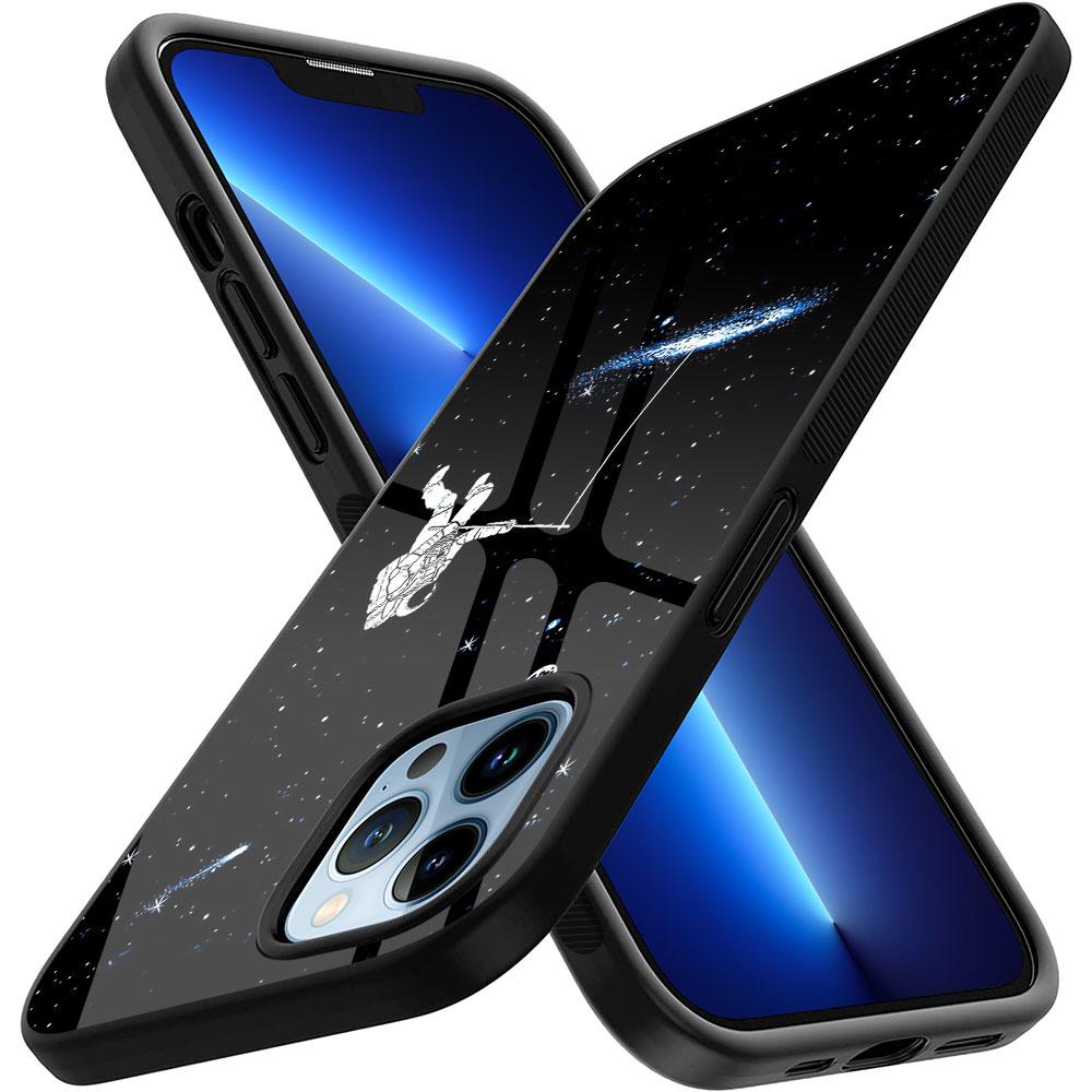 Милый чехол с изображением астронавта из мультфильма для Iphone 14 13 12 11 Pro Max Mini Xs Xr X 7 8 6s Plus Se 2022, стеклянный защитный чехол Fundas