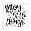 New Green Plant Chrysanthemum Print Letter Print Pillow Cover Home Sofa Cushion Cover