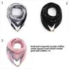 Women Elegant Square Scarf Wraps Neck Magnetic Buckle Scarf Cross Scarves Triangle Scarf Cross Neckerchief Scarf for Autumn Winter