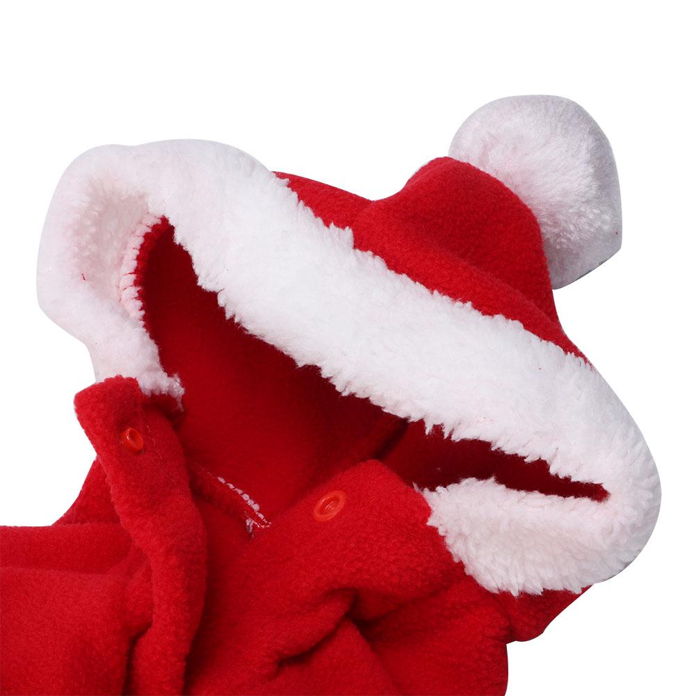 Зимняя рождественская милая красная одежда для собак с капюшоном для маленьких собак куртка для щенков одежда наряд одежда