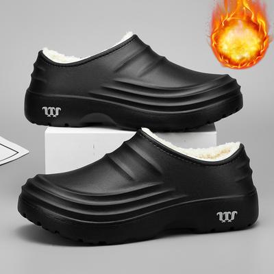 Парные хлопковые тапочки для осени и зимы, с плюшевой изоляцией, водонепроницаемые и толстые подошвы, подходят для мужской и женской хлопковой обуви