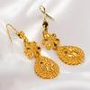 Gifts Dubai Jewelry Sets Plated African Bridal Jewelry Sets Gold Color Necklace Earring Set  Bride