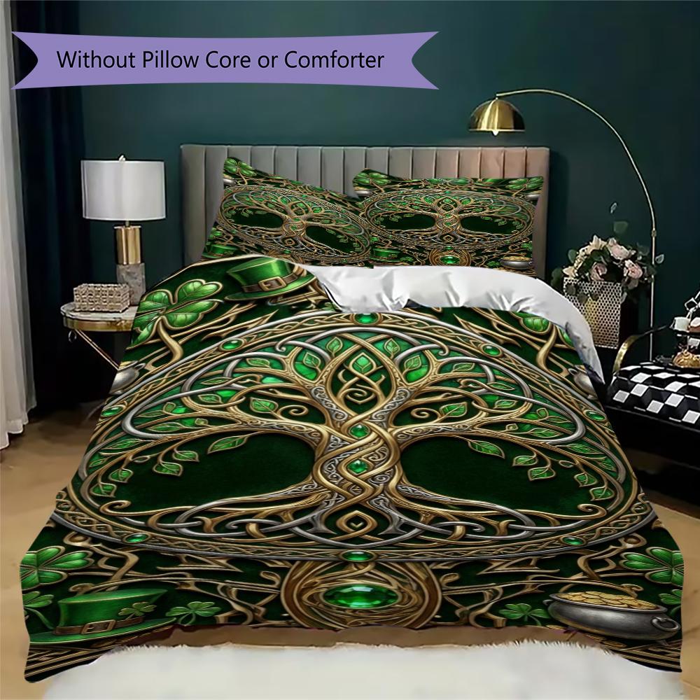 Tree of Life Pattern Bedding uilt Set uilt Cover Pillowcase Home Decoration Birthday Gift (1 * duvet cover + 2 * pillowcase without core)144