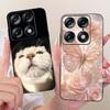For Motorola Signature Cute Flower Butterfly Cat Painted Case For Motorola Signature XT2603-2 Black Silicone Soft Phone Cases