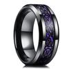 Fashion Men Gold Color Titanium Steel Celtic Dragon Rings Inlay Blue Carbon Fiber Rings For Men Wedding Jewelry Drop Shipping
